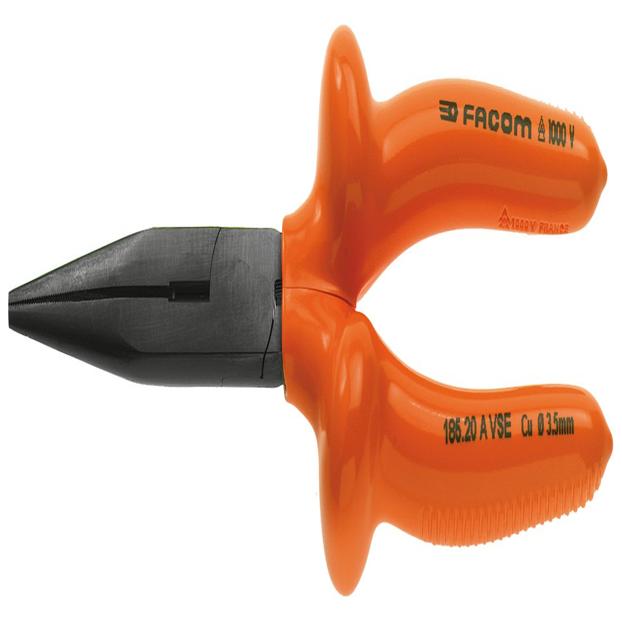 FACOM Pince à bec demi-rond isolée 1000v série vse