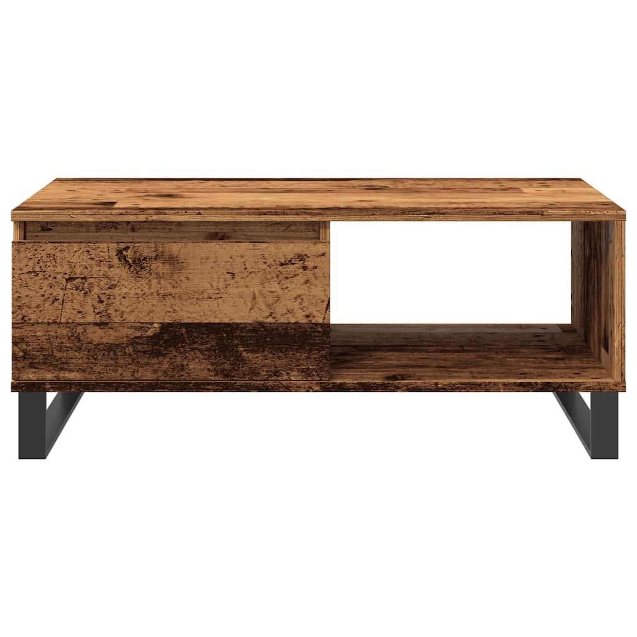Voir la diapositive 4 : VIDAXL Table basse vieux bois 90x50x36,5 cm bois d'ingenierie