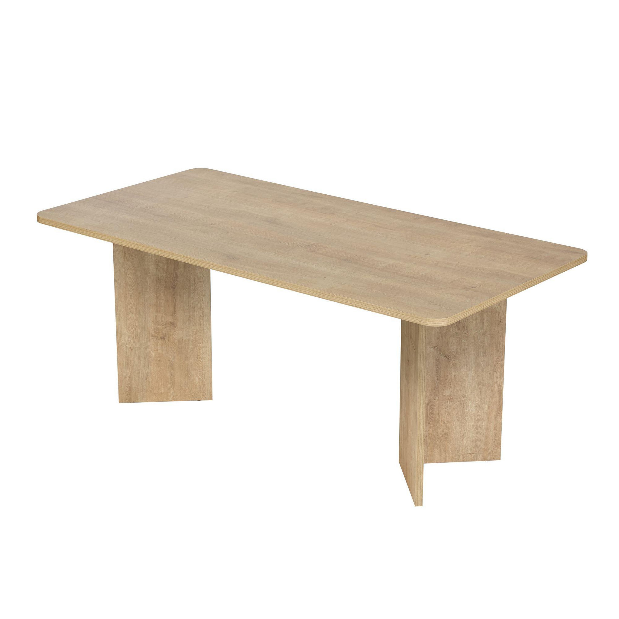 Habitat et Jardin Table à manger en bois  linza  180 x 90 x 75 cm - chêne à miel