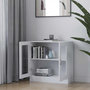 Voir la diapositive 3 : VIDAXL Armoire a vitrine Blanc 82,5x30,5x80 cm Bois d'ingenierie
