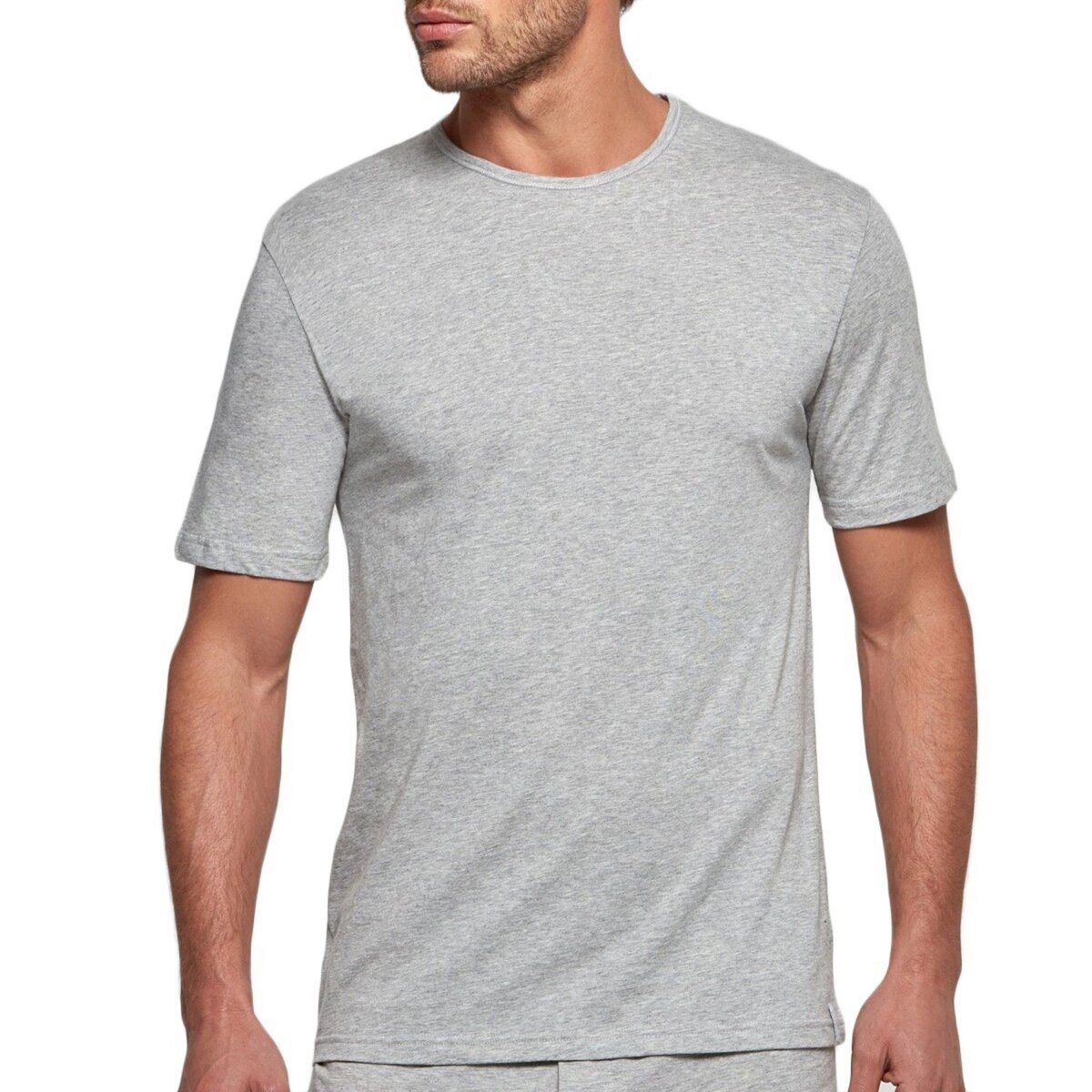  T-shirt homewear confort col rond Essentials gris
