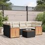 Voir la diapositive 1 : VIDAXL Salon de jardin 7 pcs avec coussins noir resine tressee