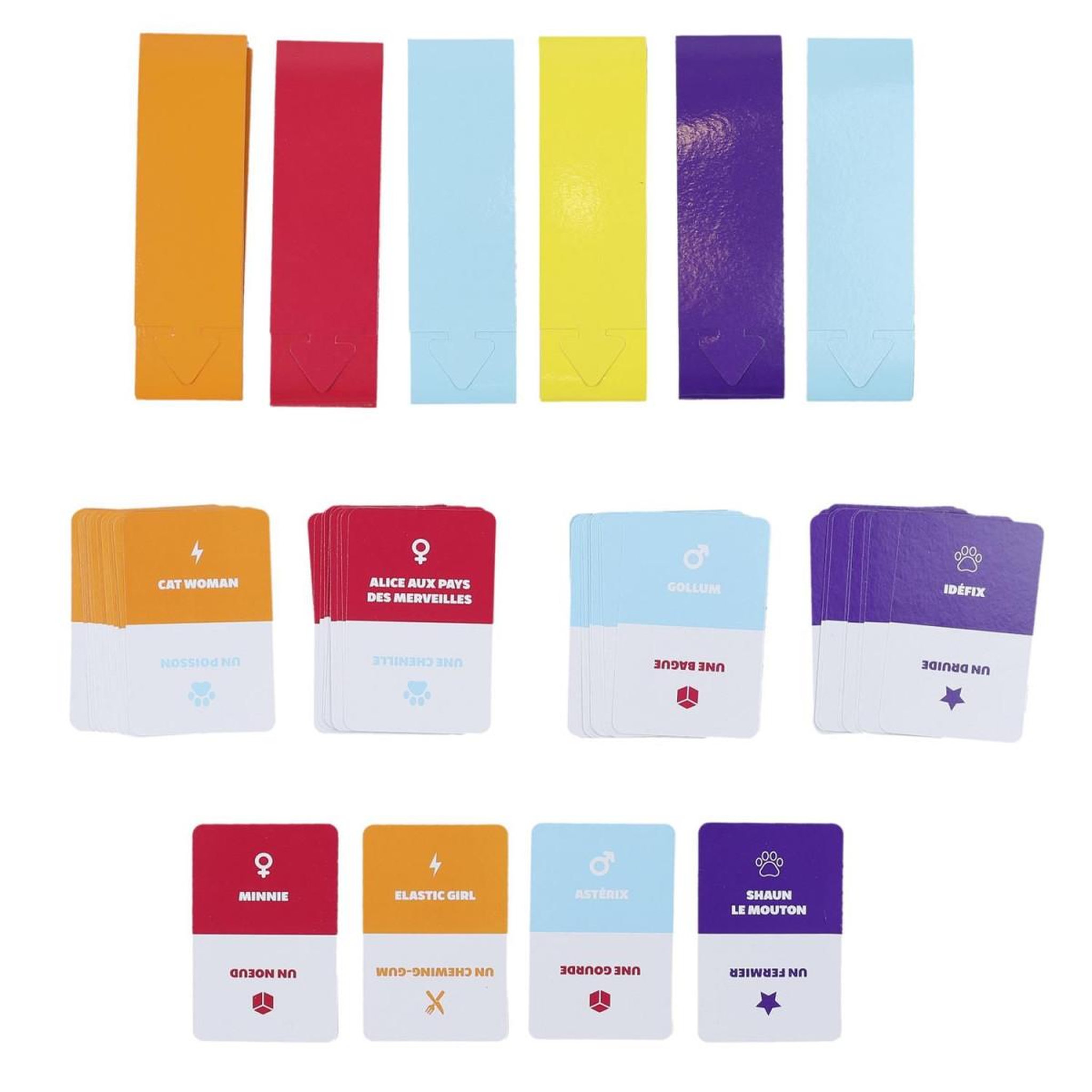 Voir la diapositive 3 : Jeux 2 momes Jeu de 60 cartes  qui suis-je  13cm multicolore