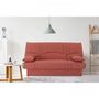 Voir la diapositive 2 : MARKET24 Banquette clic clac 3 places - tissu Terracotta - Style contemporain - L 190 x P 92 cm - DREAM
