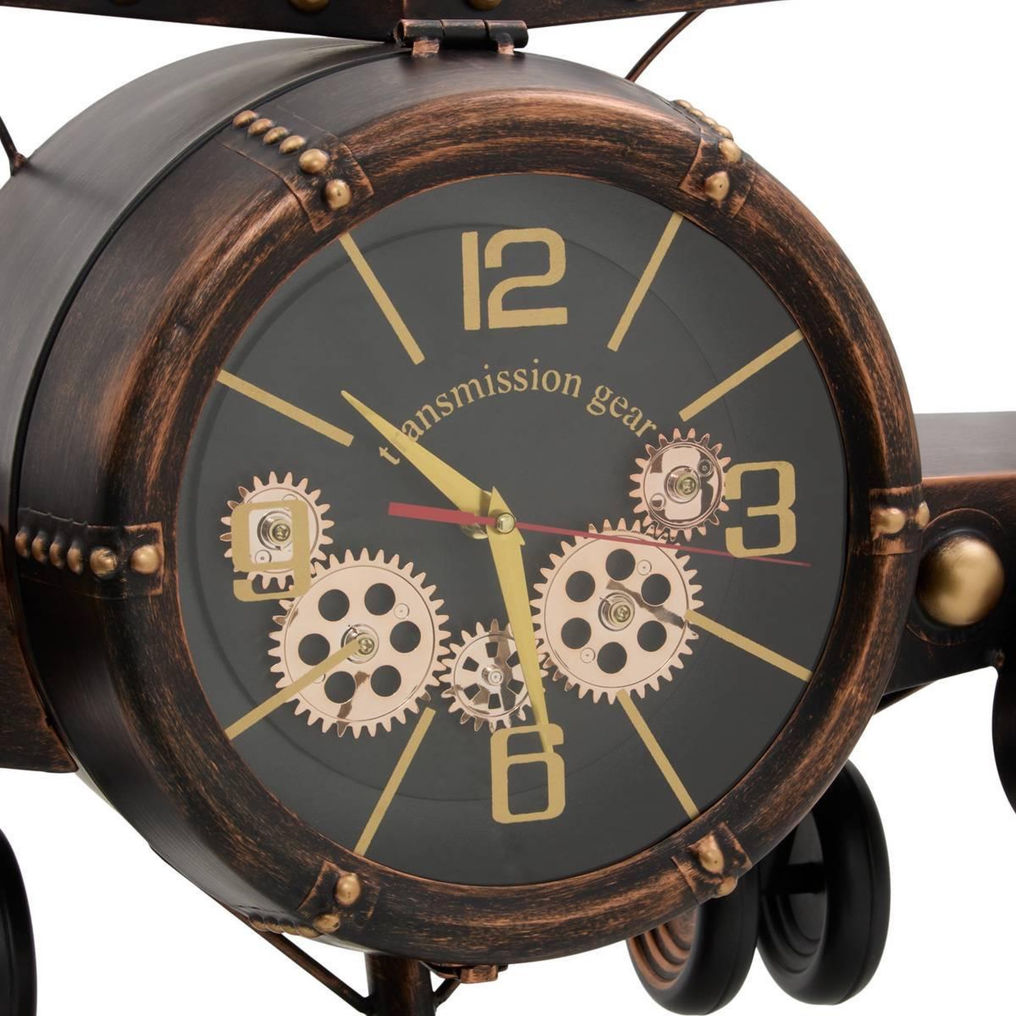 Voir la diapositive 2 : ATMOSPHERA Horloge Murale Avion  Hans  130cm Gris Foncé