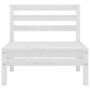 Voir la diapositive 4 : VIDAXL Salon de jardin 3 pcs Blanc Bois de pin massif