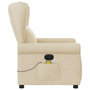 Voir la diapositive 5 : VIDAXL Fauteuil inclinable de massage electrique creme tissu