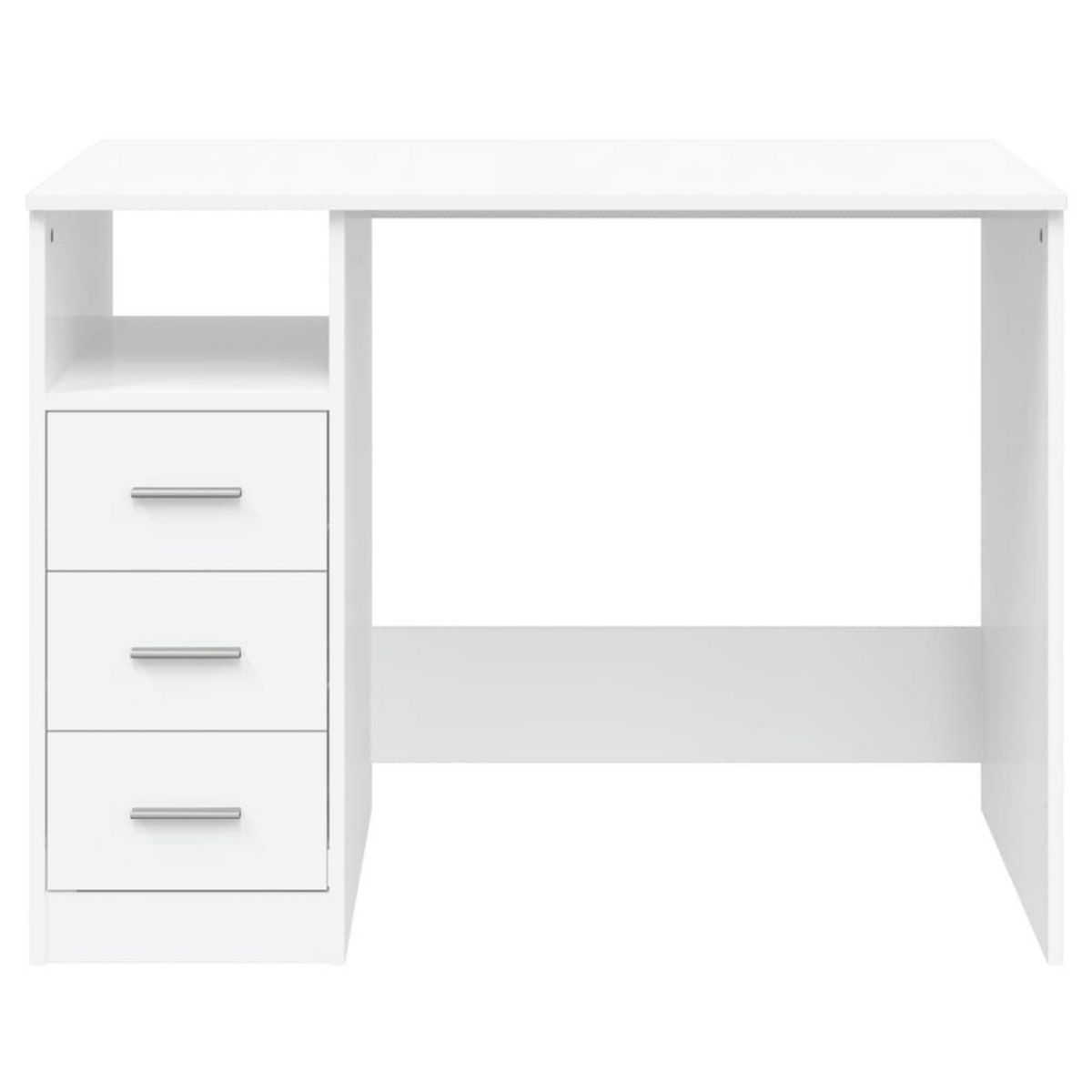 VIDAXL Bureau avec tiroirs Blanc 102x50x76 cm Bois d'ingenierie