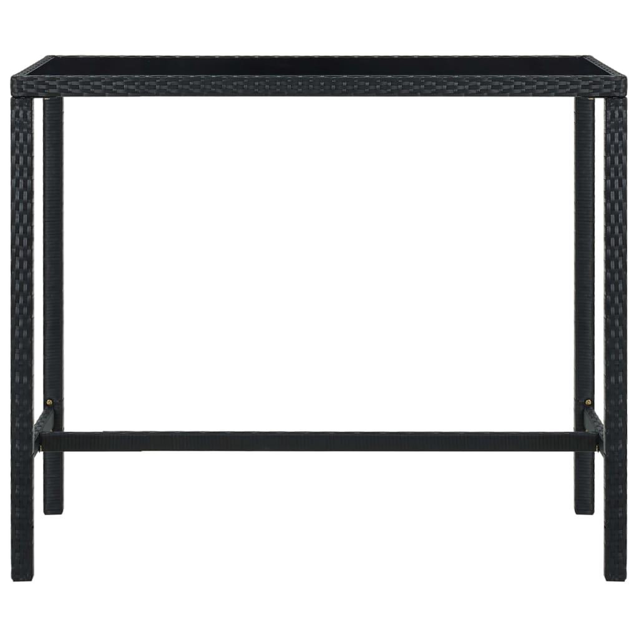 Voir la diapositive 4 : VIDAXL Ensemble de bar de jardin 5 pcs Resine tressee Noir