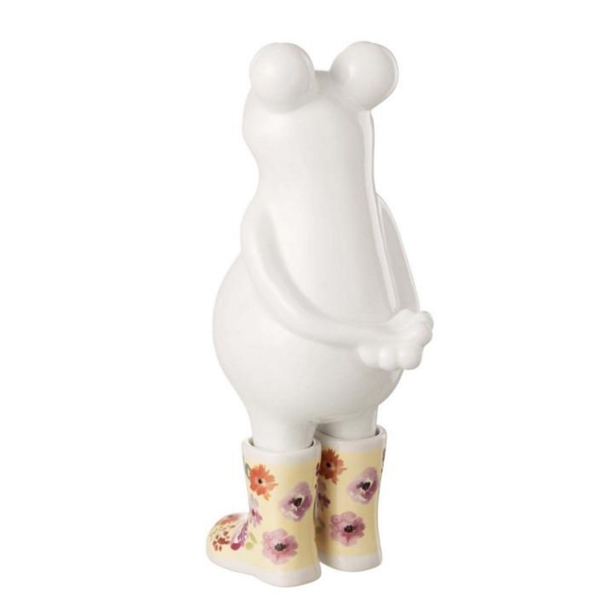 Paris Prix Statuette Déco  Grenouille Bottes  35cm Blanc