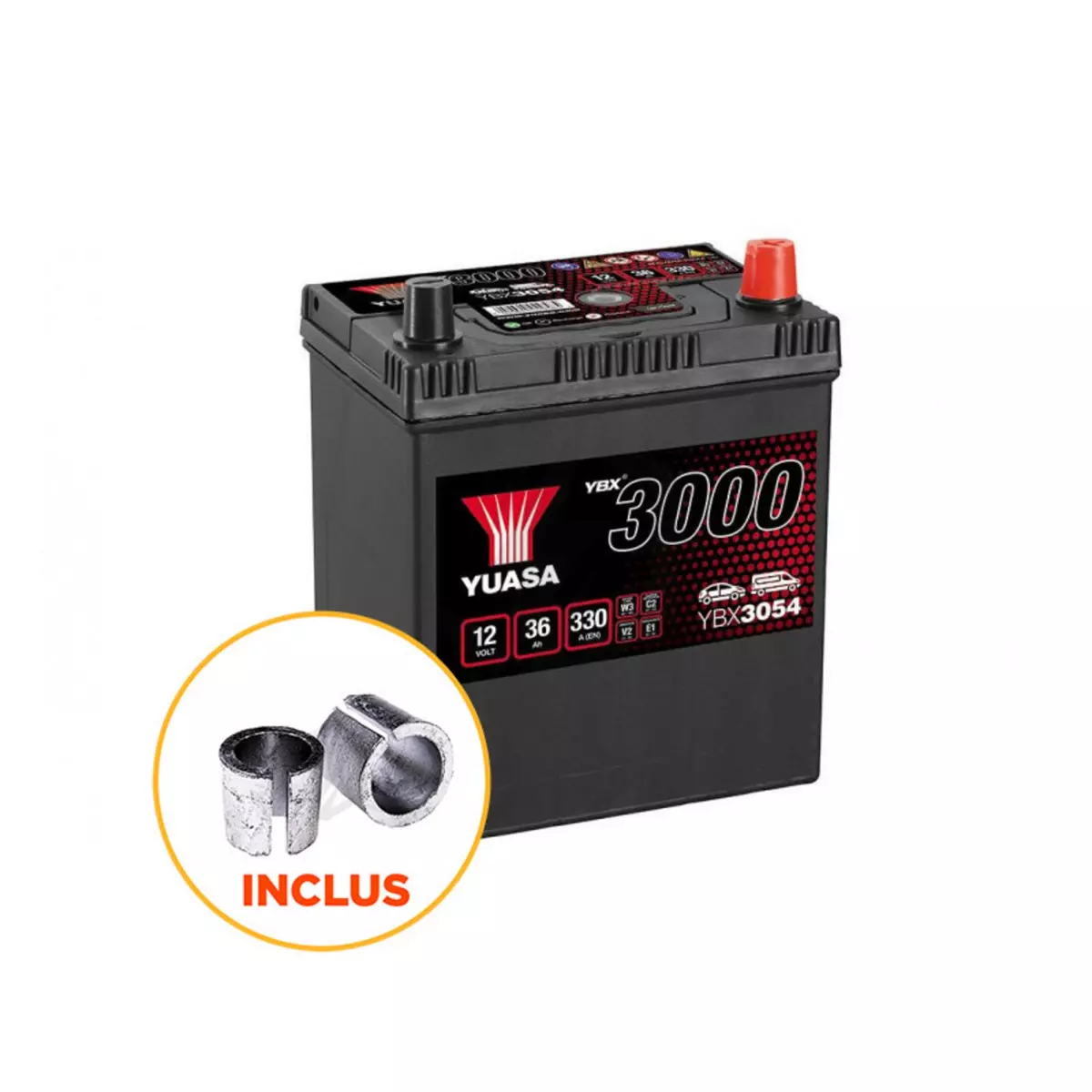 YUASA Batterie Yuasa SMF YBX3054 12V 36ah 330A