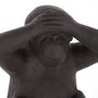 Voir la diapositive 4 : ATMOSPHERA Lot de 3 Statues Singes  Sagesse  24cm Noir