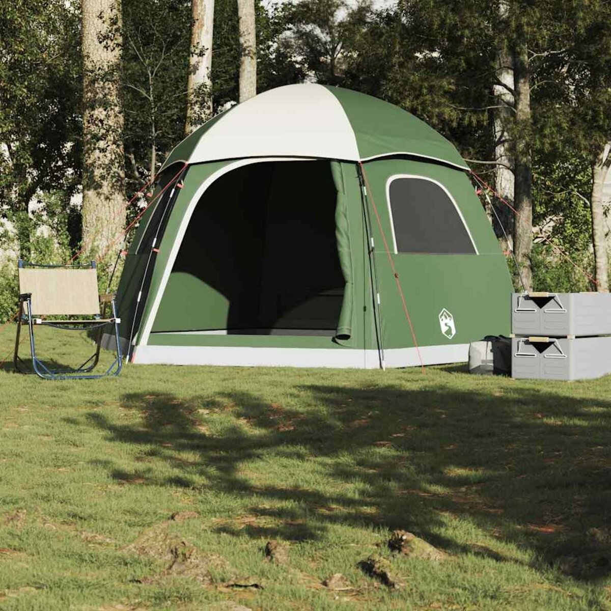 VIDAXL Tente de familiale igloo 6 personnes vert impermeable