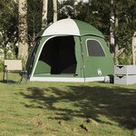 VIDAXL Tente de familiale igloo 6 personnes vert impermeable