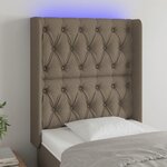 VIDAXL Tete de lit a LED Taupe 83x16x118/128 cm Tissu