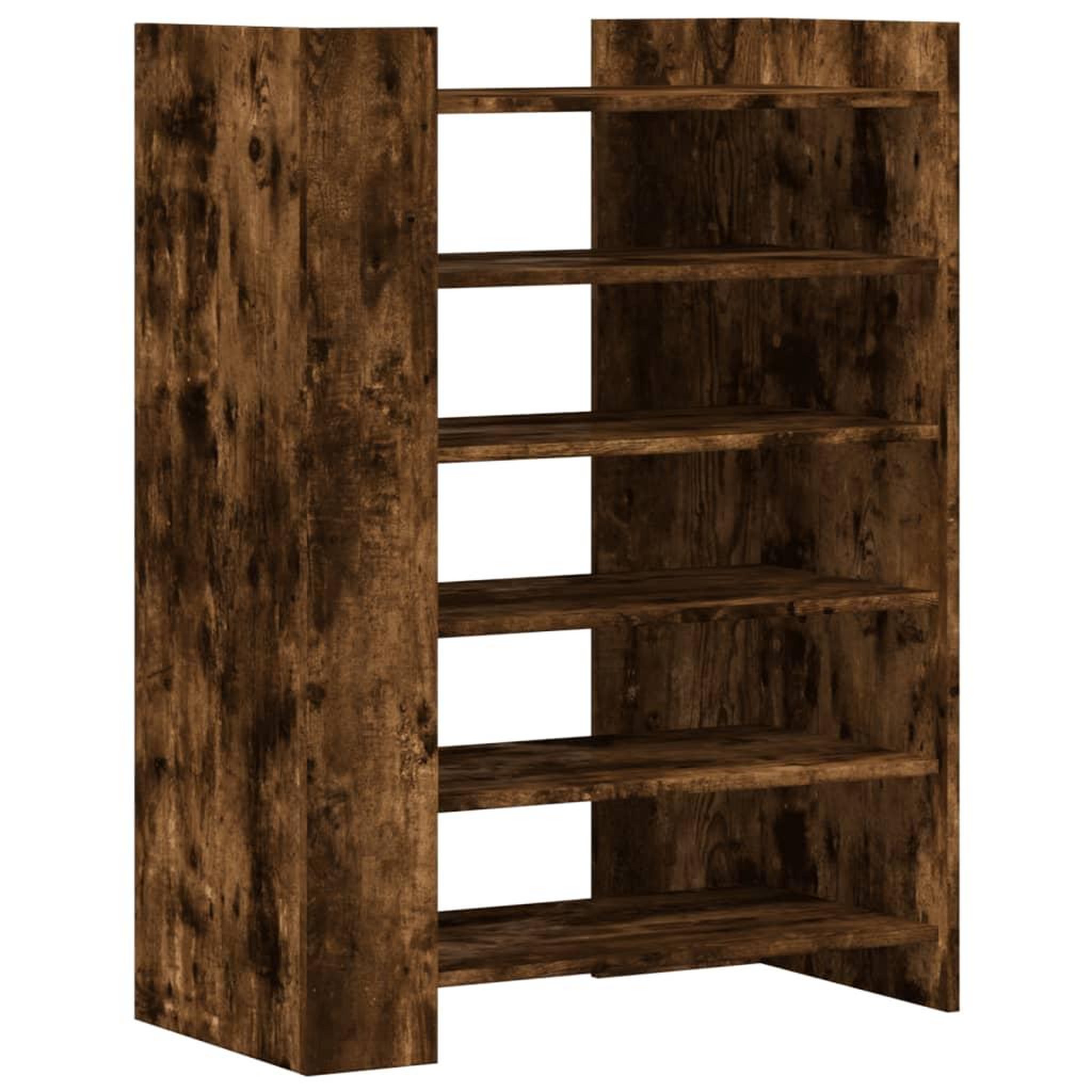 Voir la diapositive 2 : VIDAXL Armoire a chaussures chene fume 74,5x37,5x100 cm
