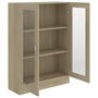 Voir la diapositive 5 : VIDAXL Armoire a vitrine Chene sonoma 82,5x30,5x115 cm Bois ingenierie