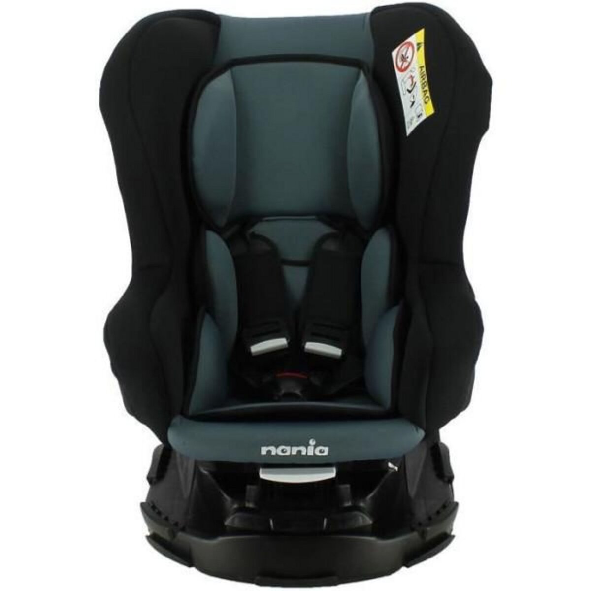 Siege Auto Rehausseur isofix NANIA START I FIX 106-140 cm R129 –de 5 a 10  ans– Tetiere réglable – Base inclinable – Noir -Fabricat