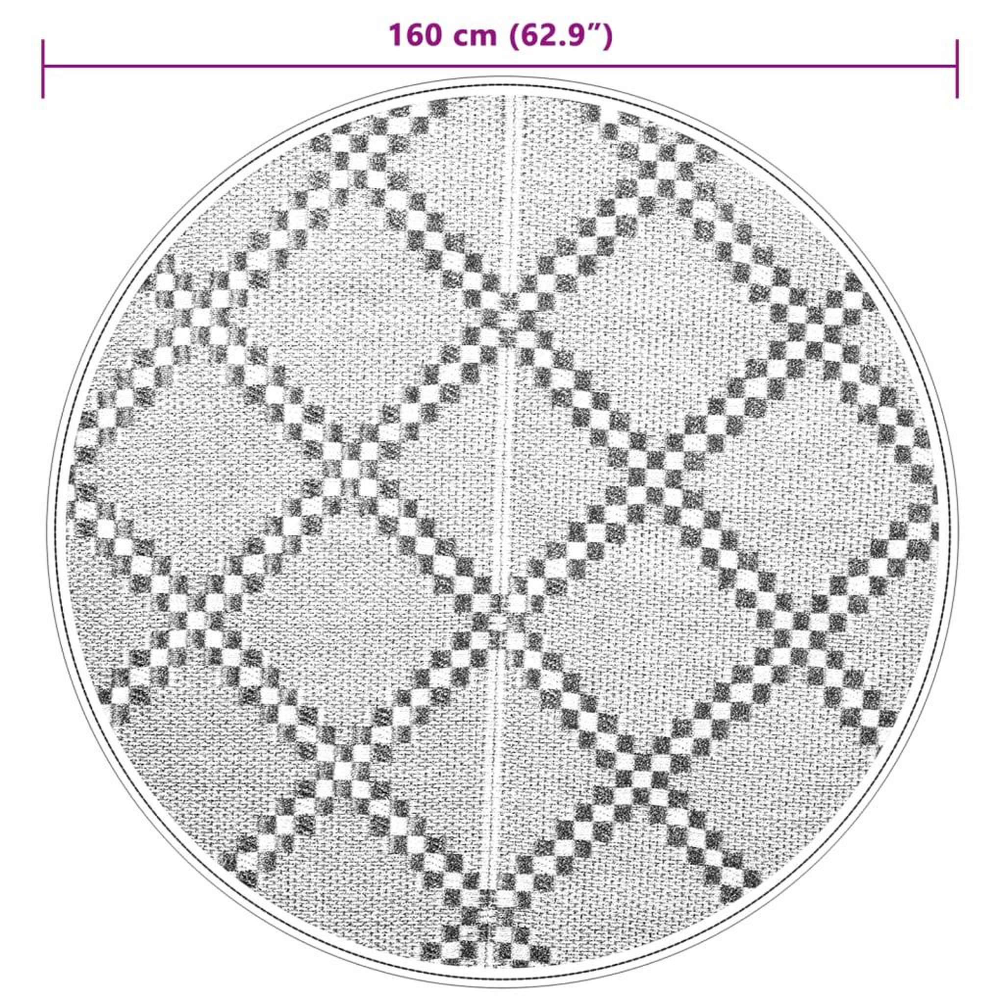 Voir la diapositive 6 : VIDAXL Tapis d'exterieur ARAKIL marron Ø160 cm PP