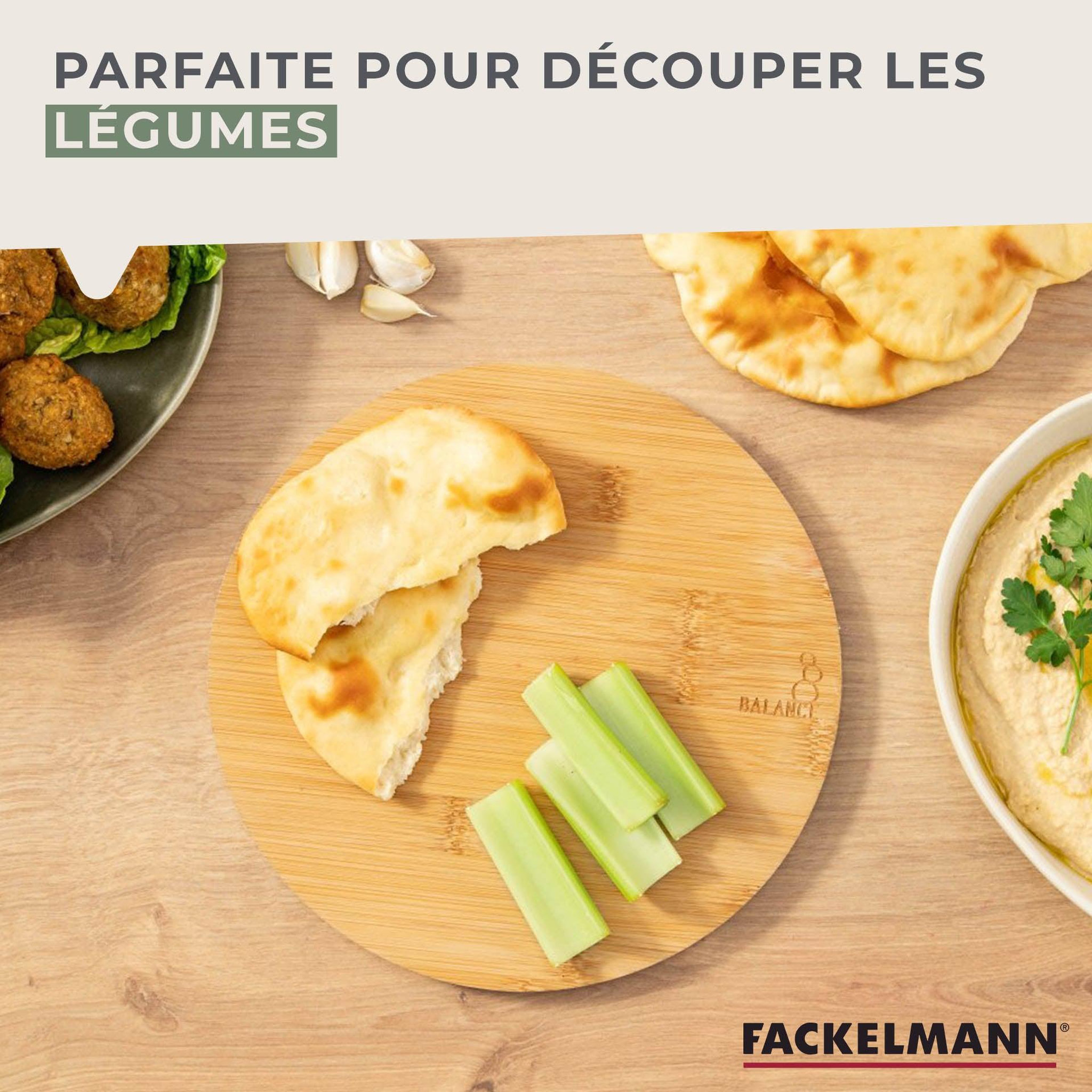 Voir la diapositive 4 : Fackelmann Planche à découper en bambou 24 x 24 cm fackelmann balance