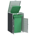 VIDAXL Rangement a roulettes pour poubelles pour bac unique acier