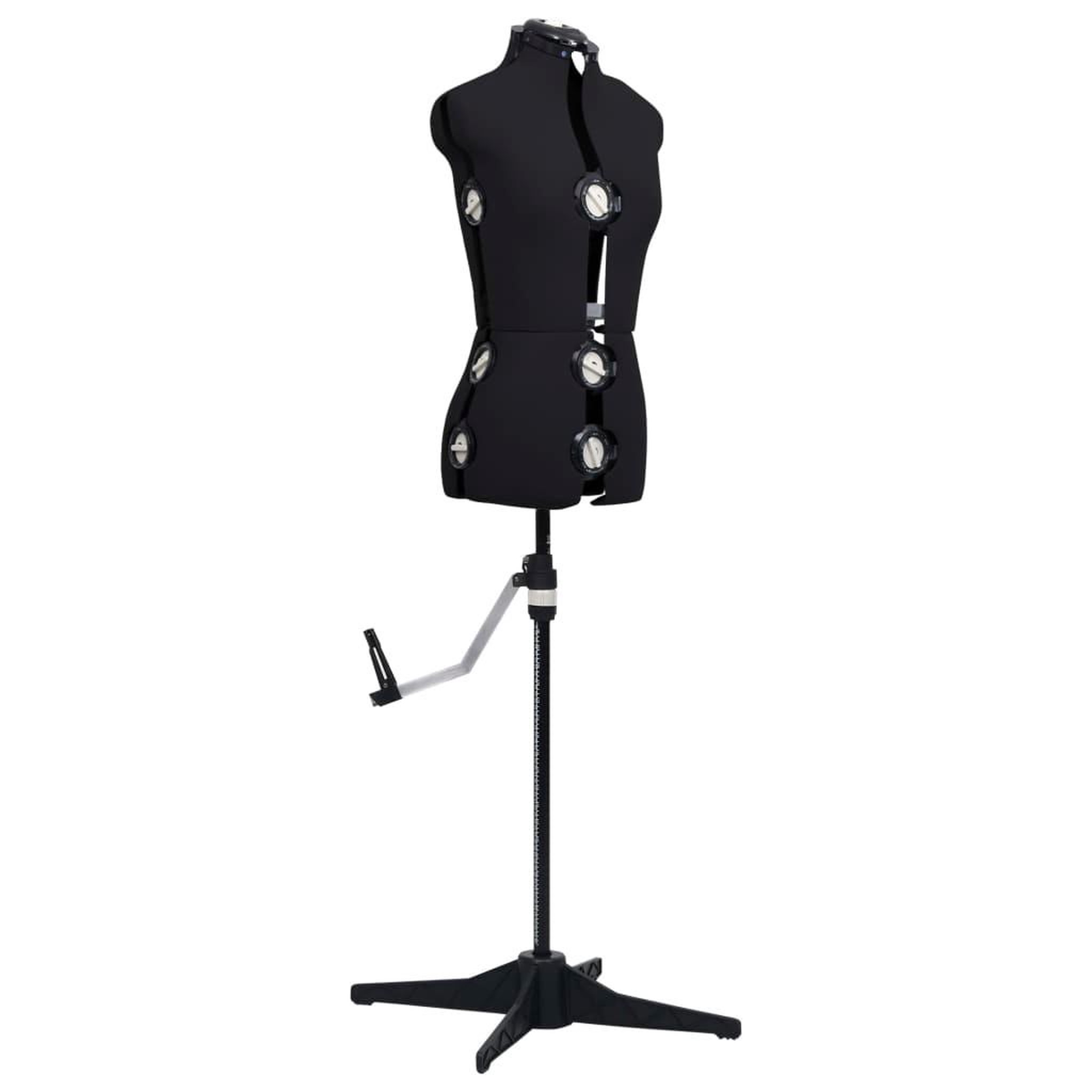 Voir la diapositive 2 : VIDAXL Mannequin de robe ajustable pour femme Noir S Taille 33-40