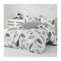 Voir la diapositive 3 : GENERIQUE Parure de lit - 1 housse de couette 220 x 240 cm + 2 taies d'oreiller 60 x 60 cm - 100% coton renforcé - Gris