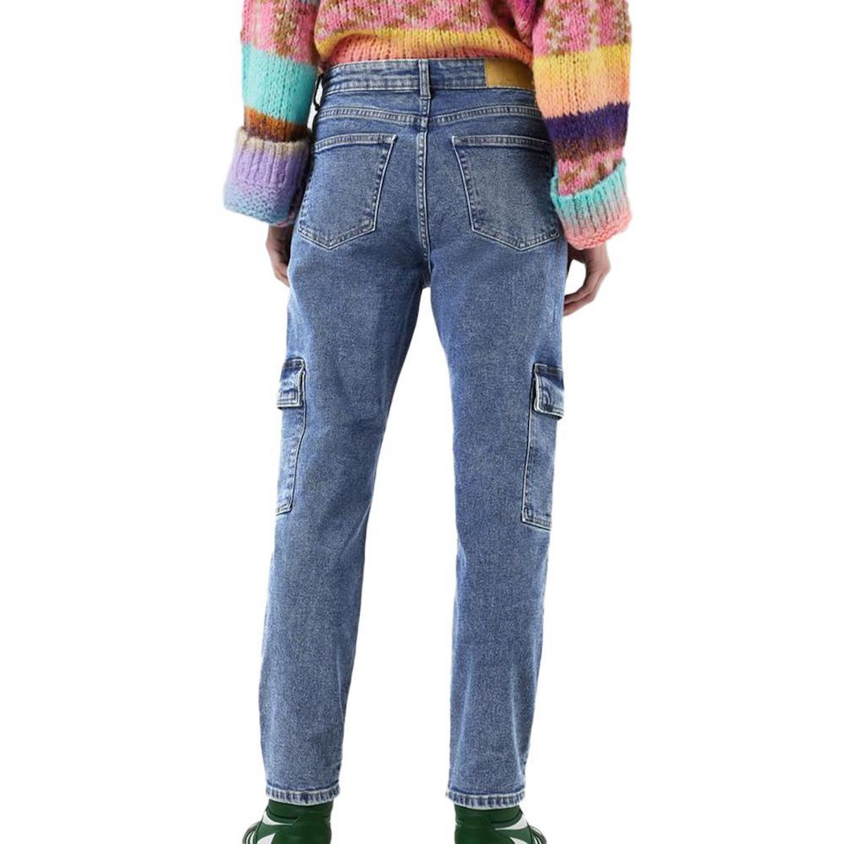 NOISY MAY Jeans Cargo Bleu Femme Noisy May Moni