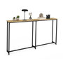 Voir la diapositive 1 : ID MARKET Console bout de canapé DETROIT table d'appoint gain de place design industriel