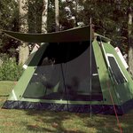 VIDAXL Tente de camping a dome 5 personnes vert liberation rapide