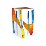 PAPER MATE Boîte de 100 stylos Inkjoy bleus à capuchon