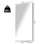 Voir la diapositive 3 : HOMCOM Armoire miroir salle de bain armoire de toilette murale meuble d'angle 2 étagères dim. 30L x 18,4l x 60H cm acier inox.
