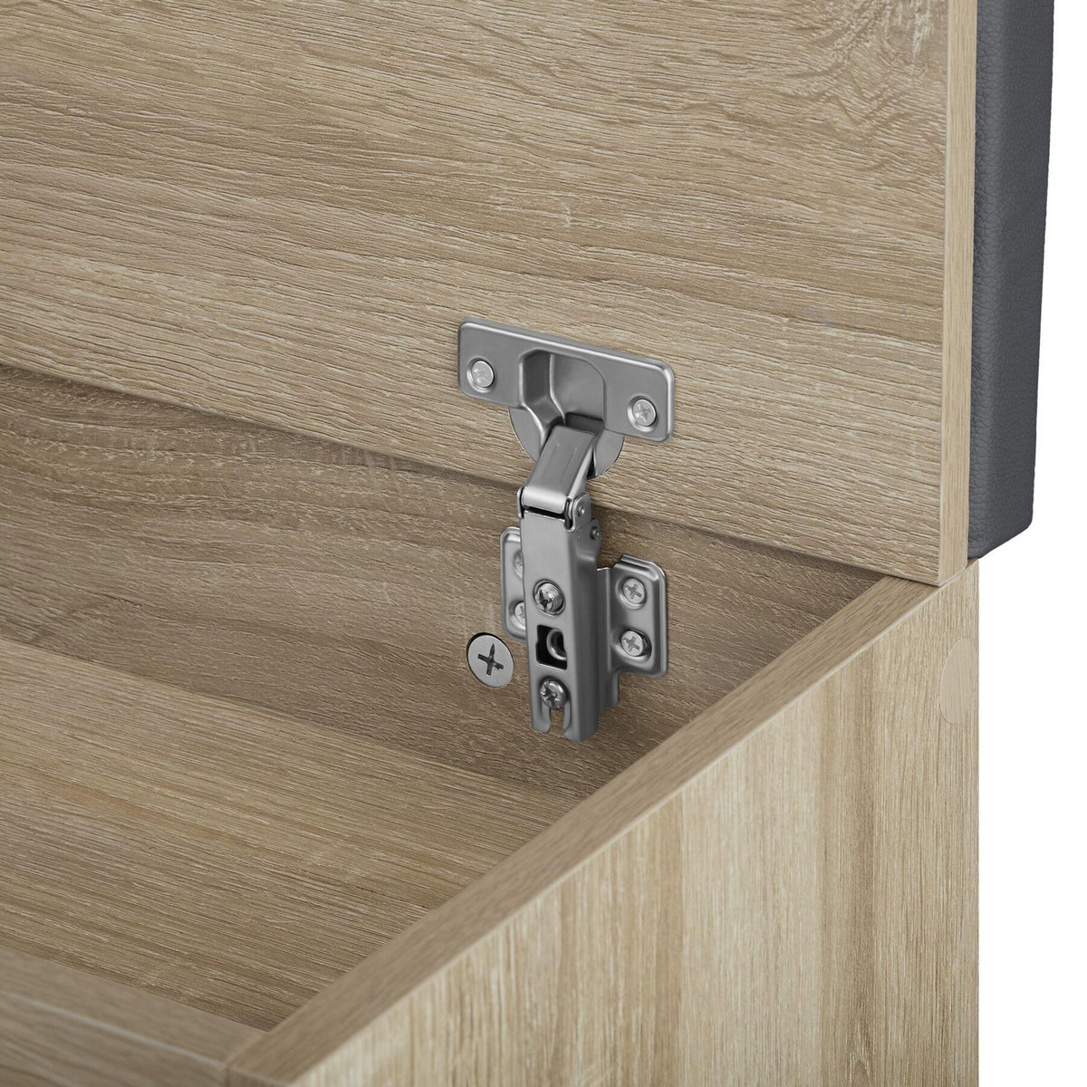 tectake Banc à chaussures pour 9 paires de chaussures Bois clair, Chêne Sonoma