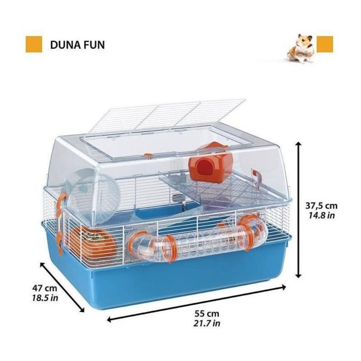 Ferplast Cage - FERPLAST - DUNA FUN - 55 x 47 x 37,5 cm - Bleu