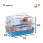 Voir la diapositive 2 : Ferplast Cage - FERPLAST - DUNA FUN - 55 x 47 x 37,5 cm - Bleu