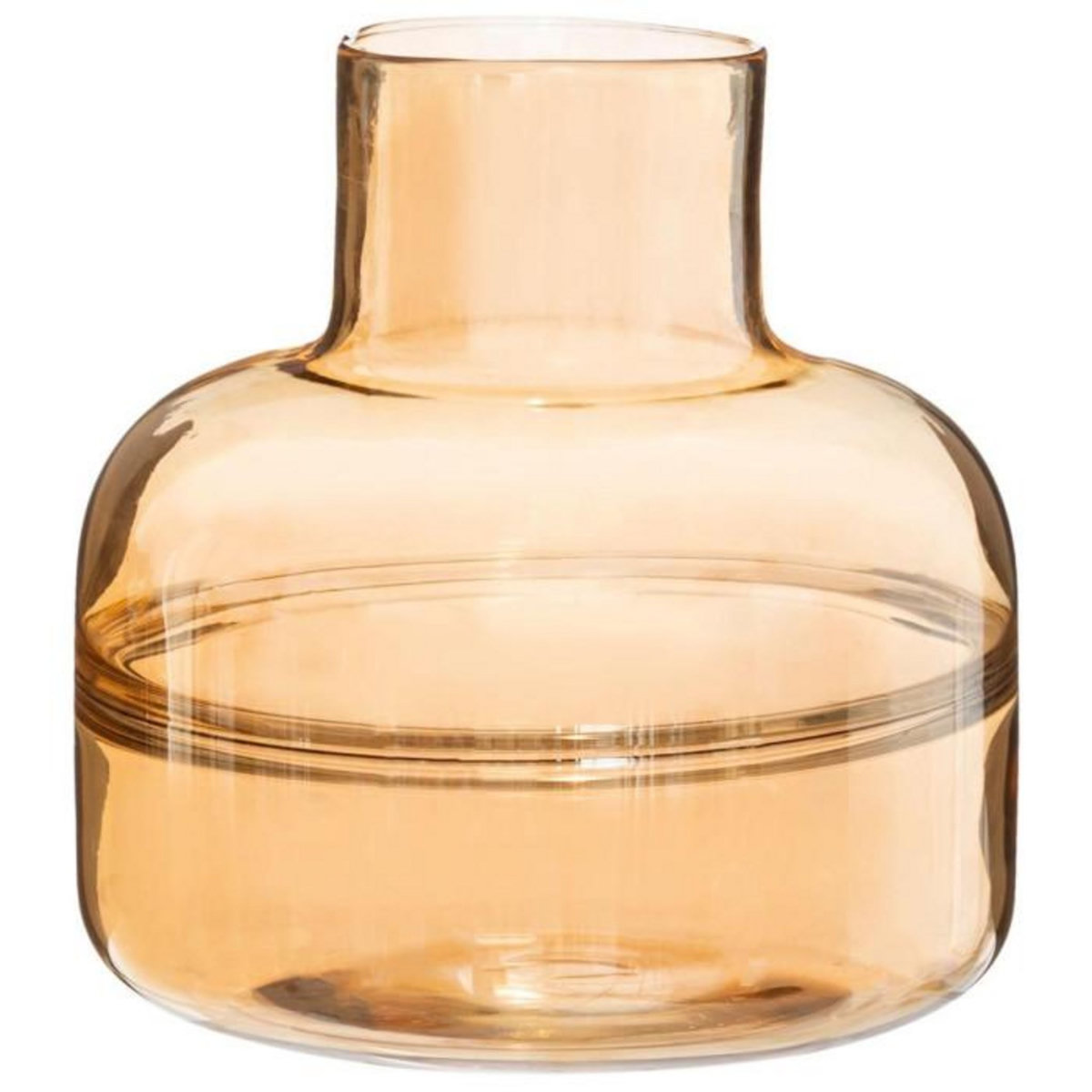 ATMOSPHERA Vase Rond Déco  Line Shine  24cm Ambre