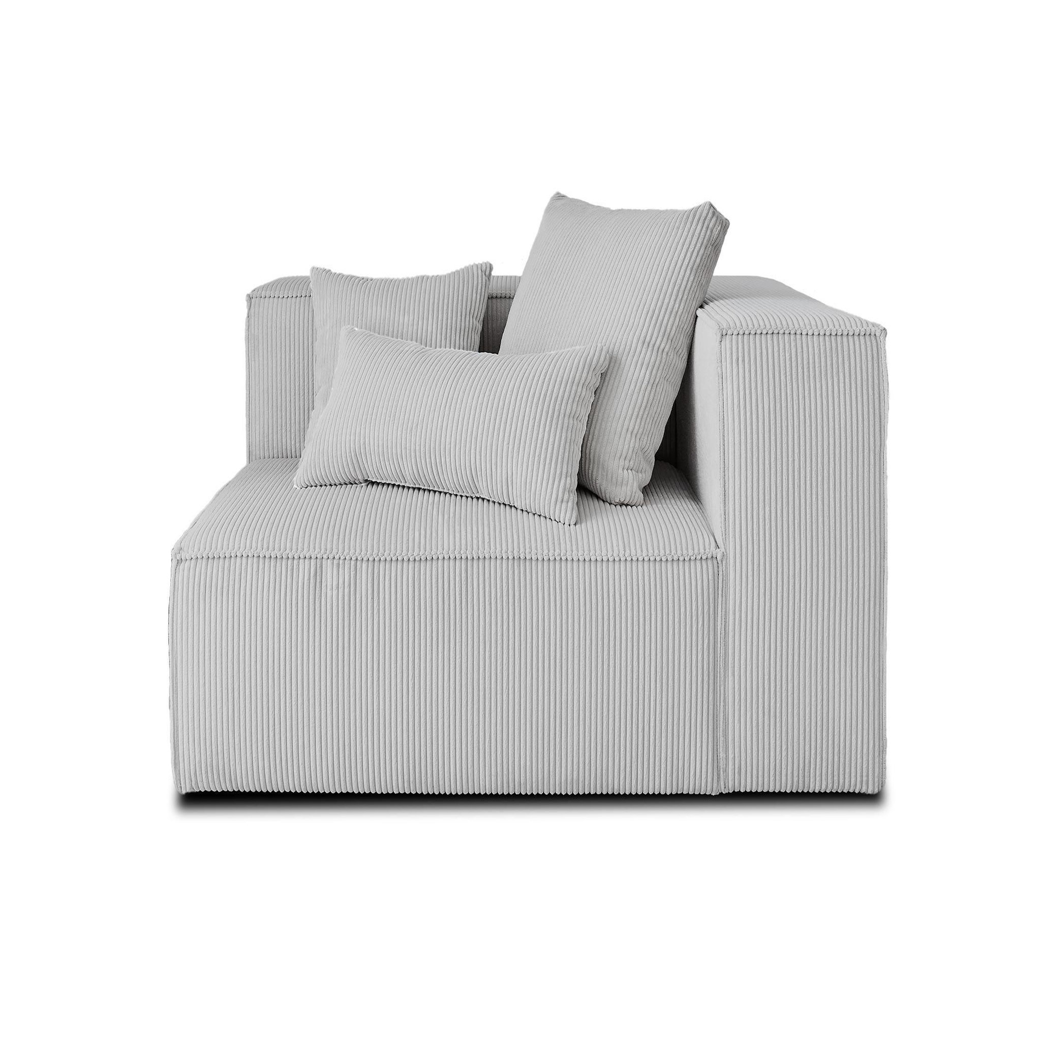 Voir la diapositive 1 : LISA DESIGN Colombine - module d'assise droit - en velours côtelé