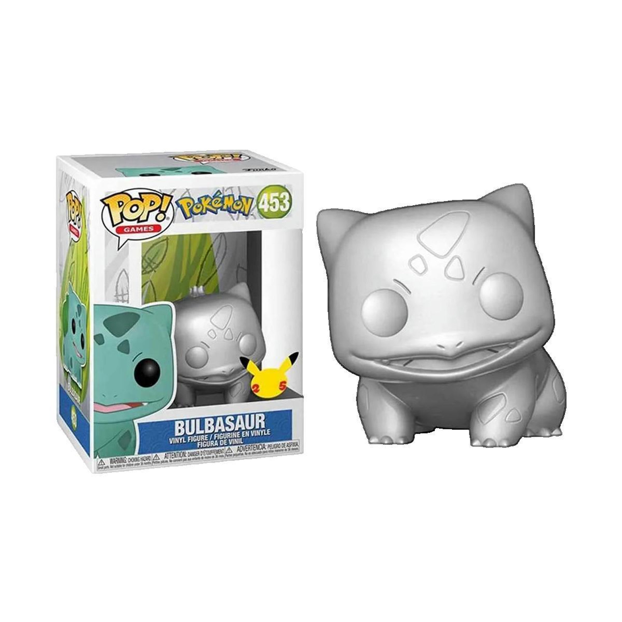 Voir la diapositive 3 : Pokemon Figurine Funko Pop Pokémon Bulbasaur Jumbo Argenté
