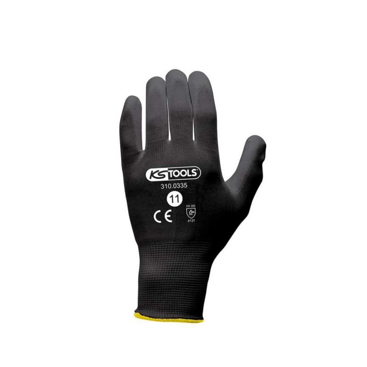 Ks Tools Boîte de 12 paires de gants KS TOOLS - Microfibres - Noir - Taille XXL - 310.0335