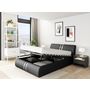 Voir la diapositive 5 : Lit coffre adulte contemporain sommier inclus et tête de lit 160x200cm  JAZ