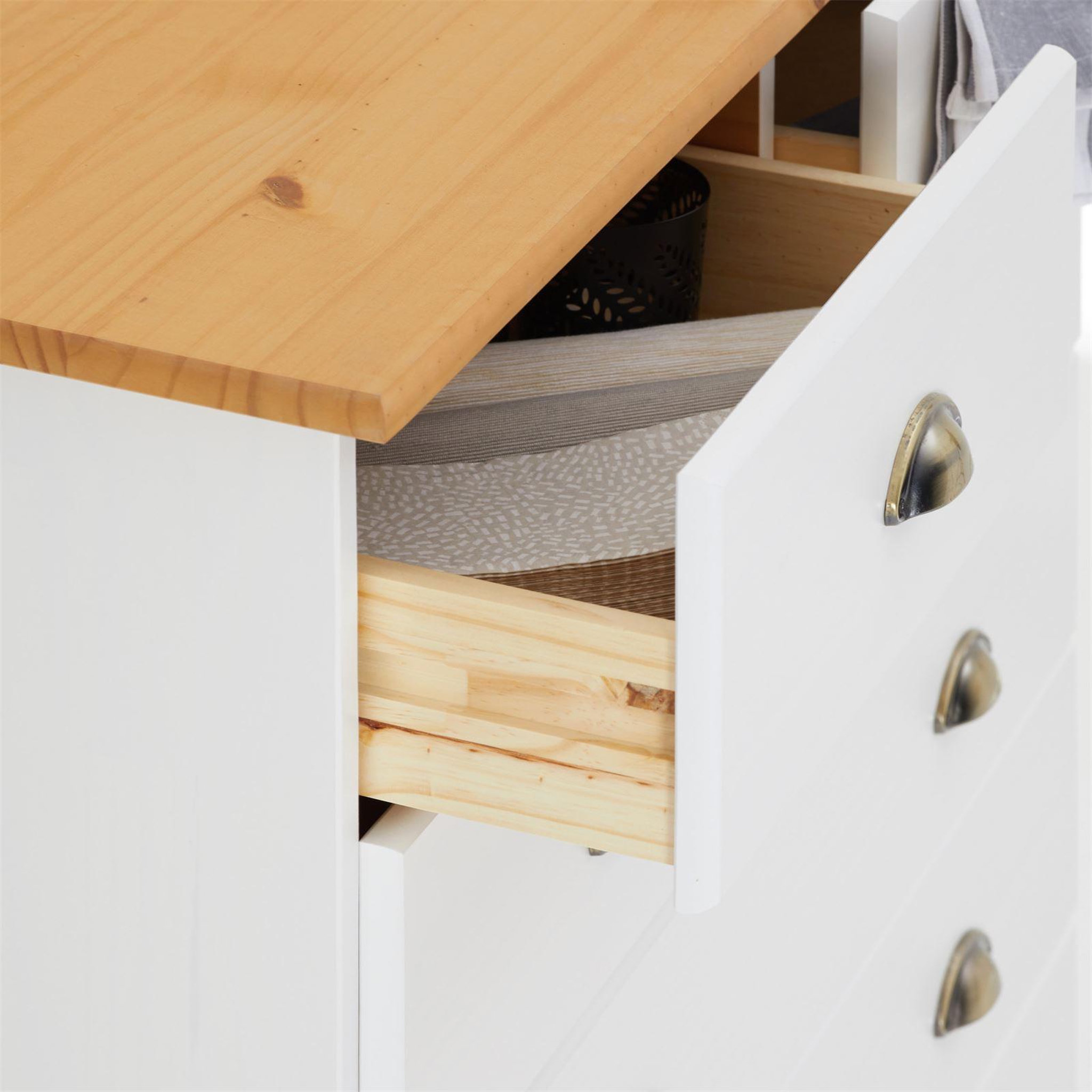 Voir la diapositive 5 : IDIMEX Commode PARIS en pin massif, 6 tiroirs