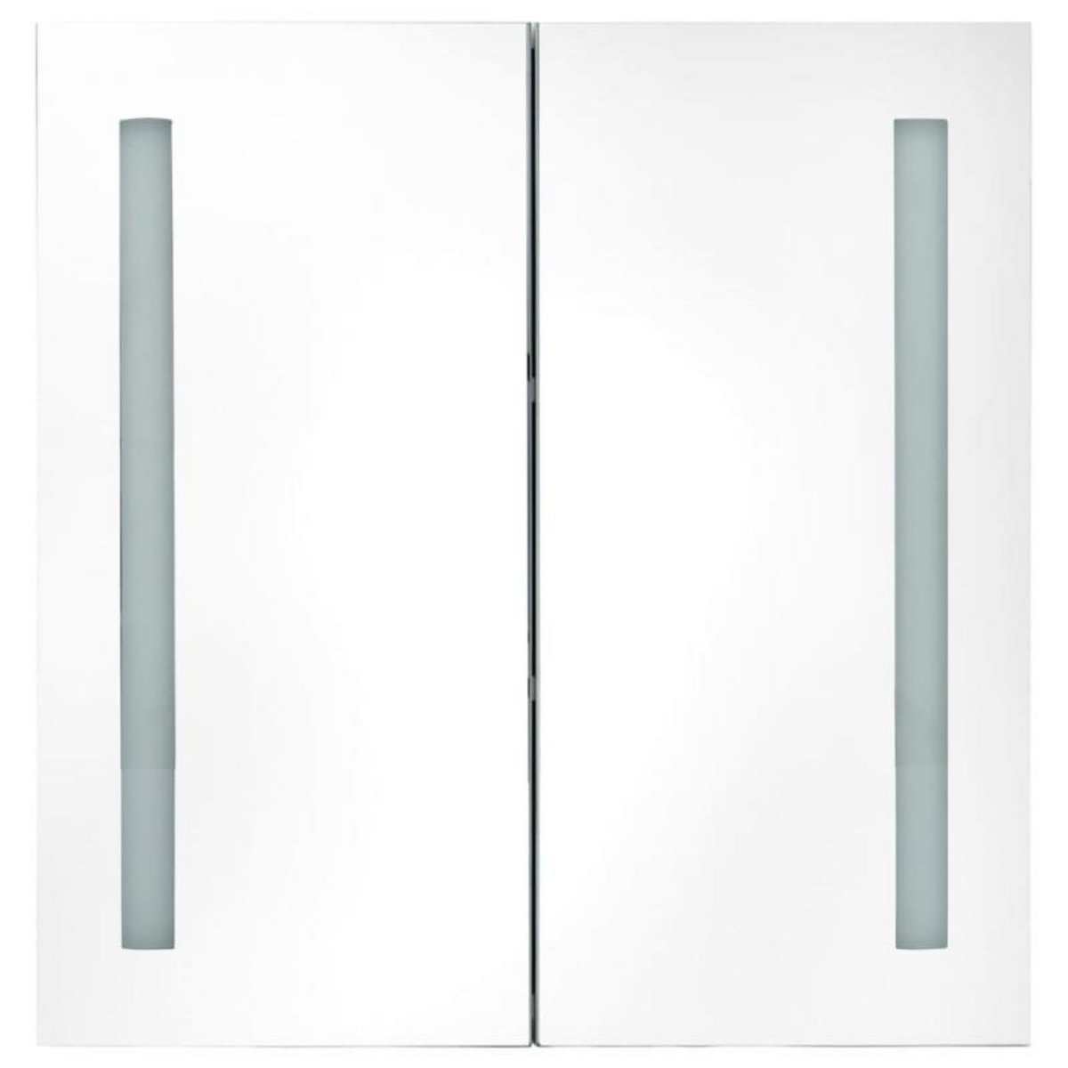 VIDAXL Armoire de salle de bain à miroir LED Blanc brillant 62x14x60cm