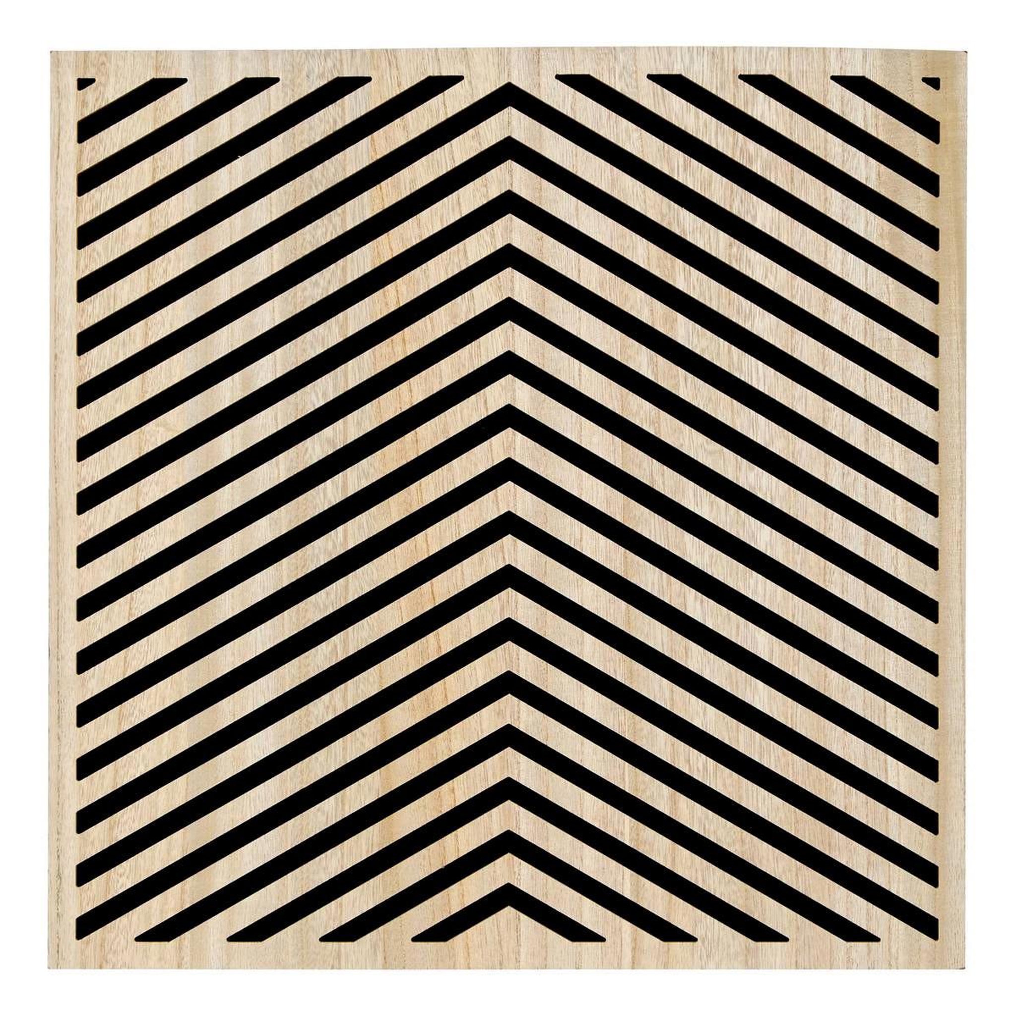 ATMOSPHERA Panneau mural déco à chevrons  eileen  58x58cm naturel