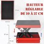 Voir la diapositive 4 : HOMCOM Lève moto béquille d'atelier stand moto tout-terrain moto cross supermotard hauteur réglable acier rouge et noir