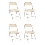 Paris Prix Lot de 4 Chaises Pliantes  Terra Nova  78cm Beige