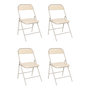 Voir la diapositive 1 : Paris Prix Lot de 4 Chaises Pliantes  Terra Nova  78cm Beige