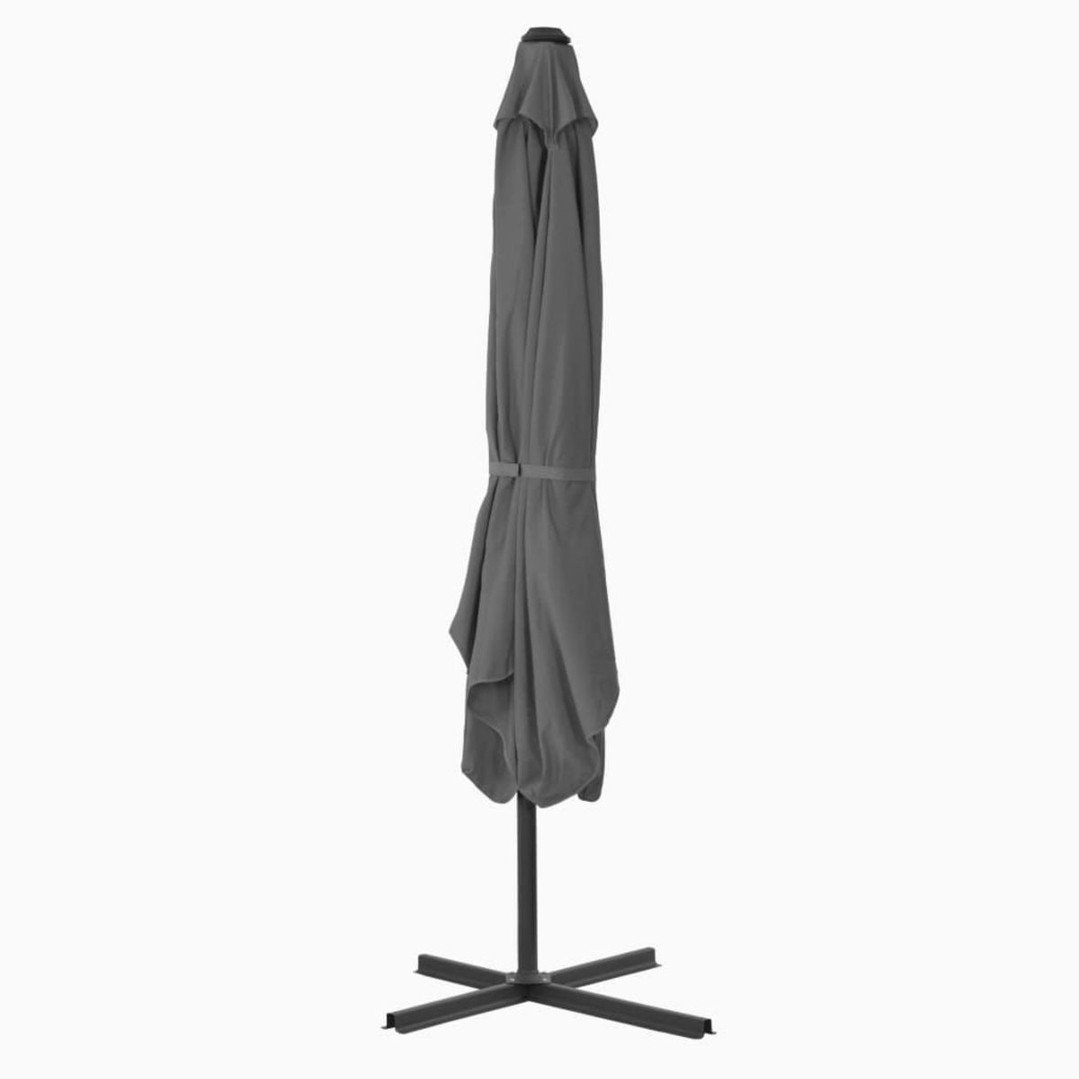 VIDAXL Parasol d'exterieur avec mat en acier 250 x 250 cm Anthracite