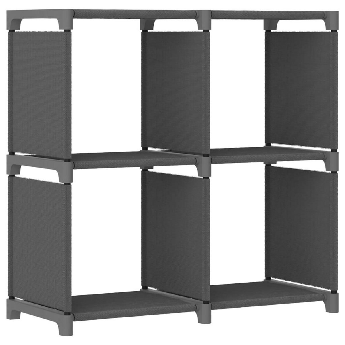 VIDAXL Etagere d'affichage 4 cubes Gris 69x30x72,5 cm Tissu