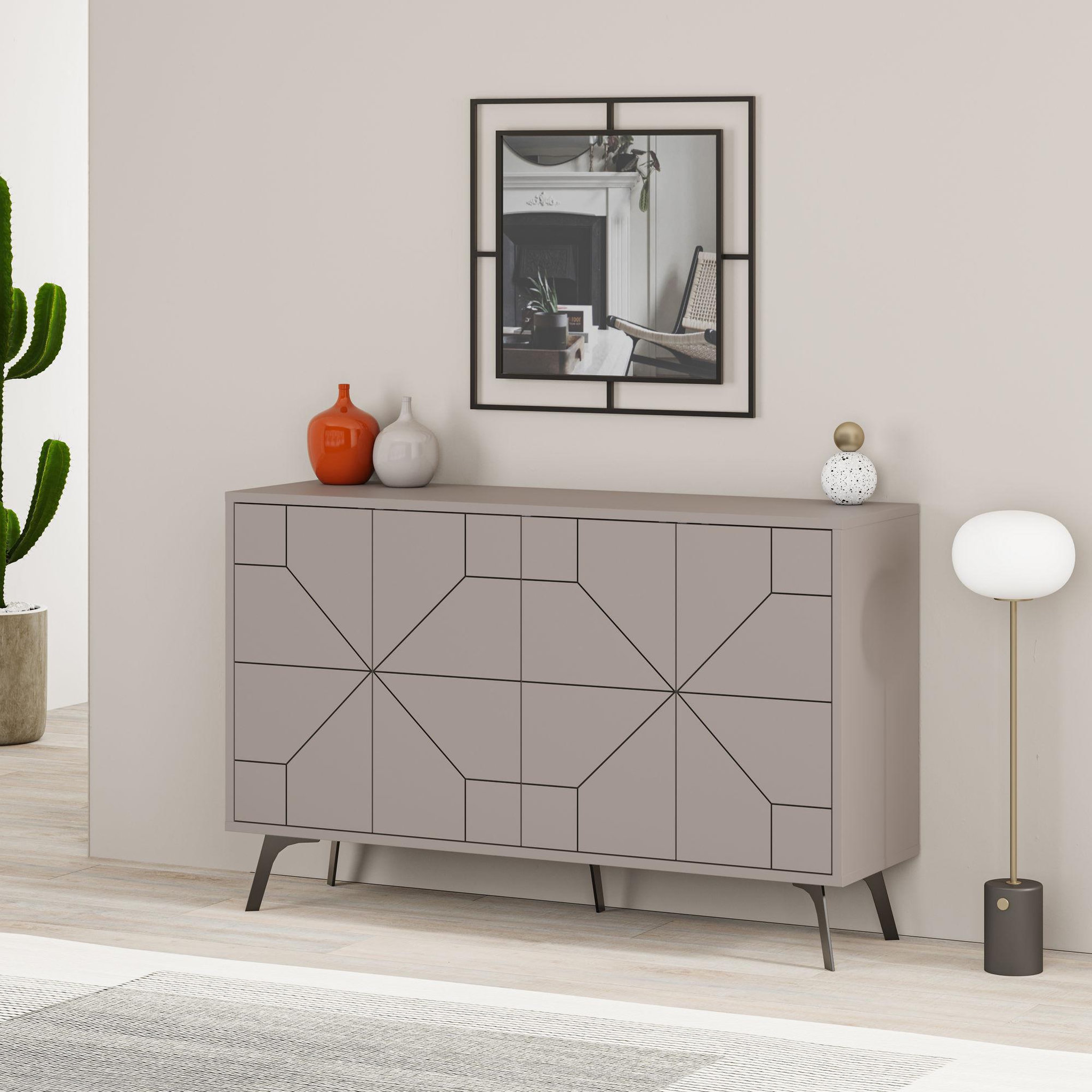 Voir la diapositive 2 : Habitat et Jardin Buffet en bois  Dune  - 123 x 35 x 62 cm - Moka clair