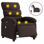 Voir la diapositive 2 : VIDAXL Fauteuil de massage inclinable electrique Marron fonce Tissu